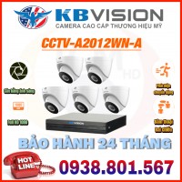 LẮP ĐẶT TRỌN BỘ 05 CAMERA IP QUAN SÁT KBVISION CCTV-A2012WN-A