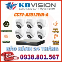 LẮP ĐẶT TRỌN BỘ 06 CAMERA IP QUAN SÁT KBVISION CCTV-A2012WN-A