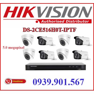Lắp đặt trọn bộ 8 camera quan sát HIKVISION DS-2CE516H0T-ITPF
