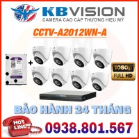 LẮP ĐẶT TRỌN BỘ 08 CAMERA IP QUAN SÁT KBVISION CCTV-A2012WN-A