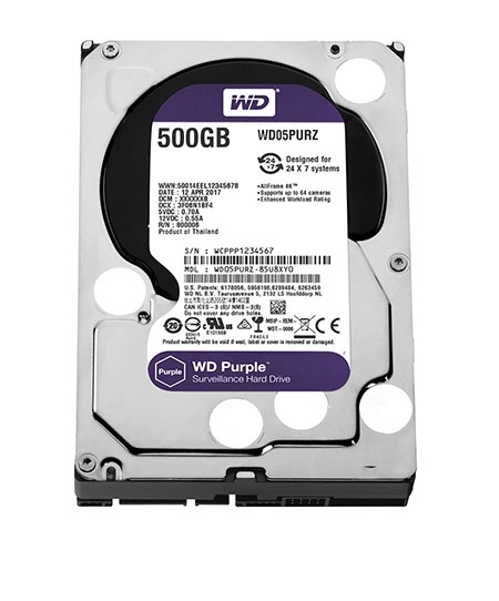 Ổ cứng WD Purple 500GB - Ổ cứng 500Gb tốt nhất cho đầu ghi hình camera